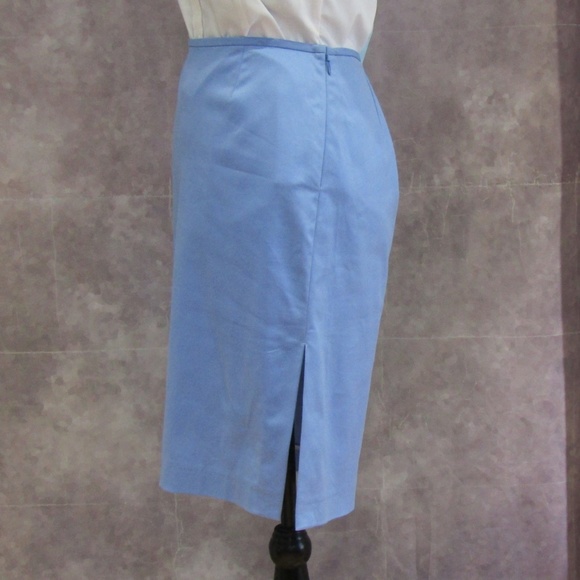 J. Crew Petite Blue Pencil Skirt Size P6 - Picture 2 of 5